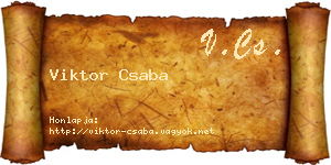 Viktor Csaba névjegykártya